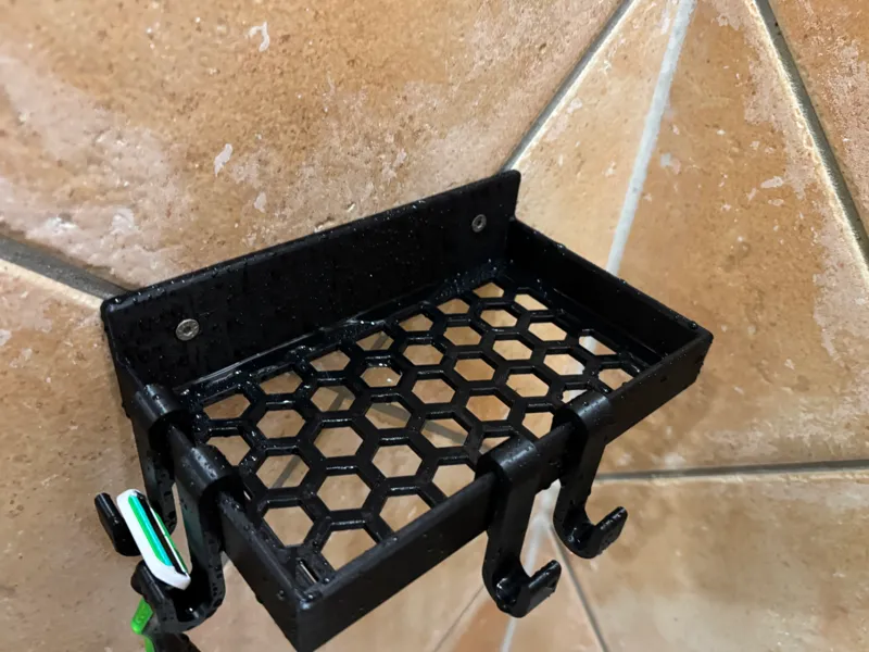Shower basket with hook