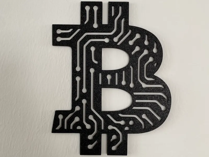 Bitcoin Logo Wall Art