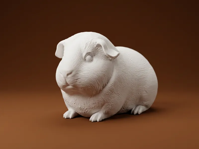 Realistic Guinea Pig Figurine
