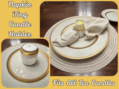 Elegant Napkin Ring Candle Holder