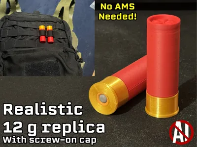 12 Gauge shotgun shell replica (no AMS required)