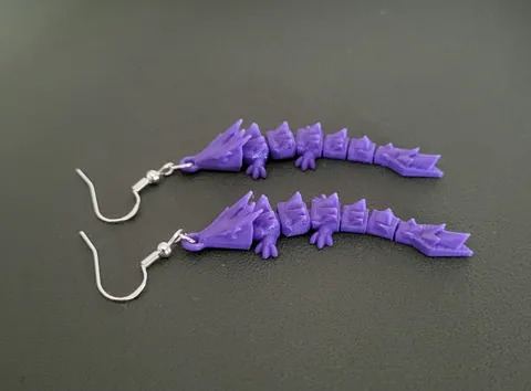 flexi dragon earrings view 2