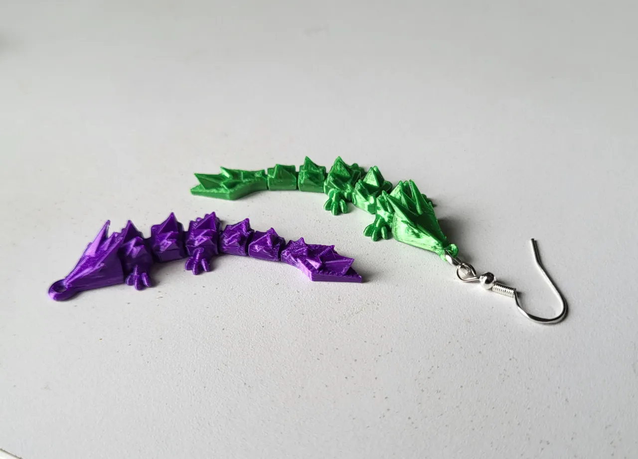 flexi dragon earrings view 3