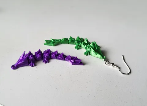 flexi dragon earrings view 3