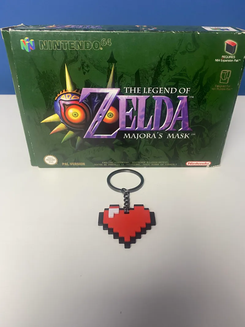 Zelda Nintendo Retro Heart Key Chain