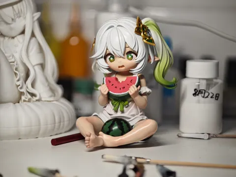Modelo para impresión 3D: 《纳西瓜》手办 已分件 多色打印 高14cm — referencia de MakerWorld