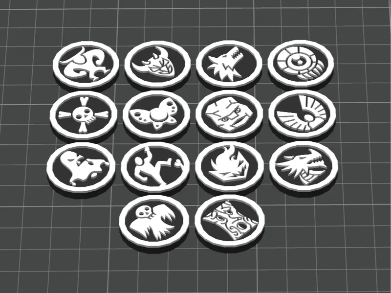 Dungeons and Dragons Monster Types Tokens