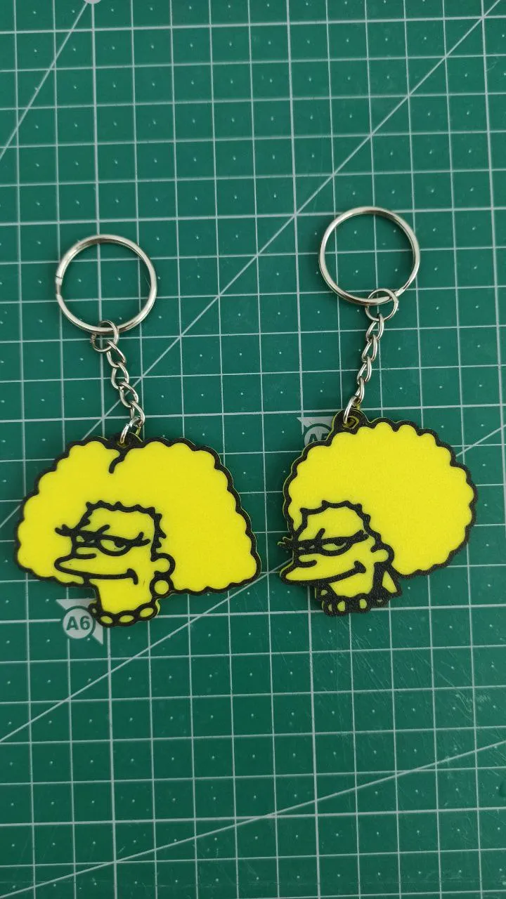 THE SIMPSONS PATTY AND SELMA KEYCHAIN / EARRINGS view 3