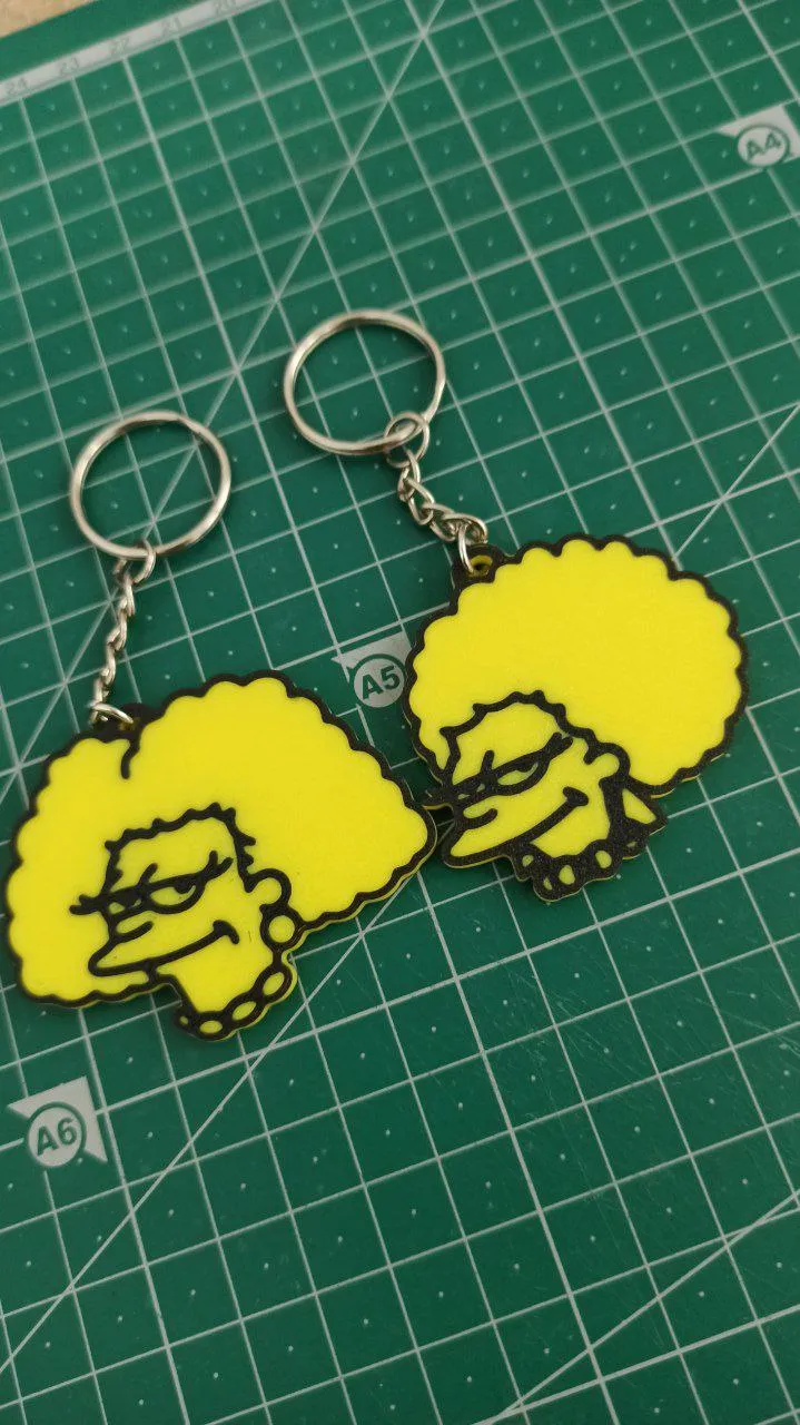THE SIMPSONS PATTY AND SELMA KEYCHAIN / EARRINGS view 2