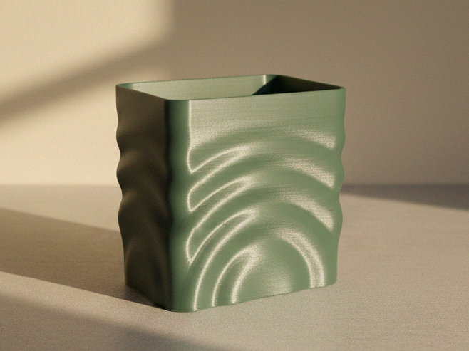 Ripple pattern pen holder 