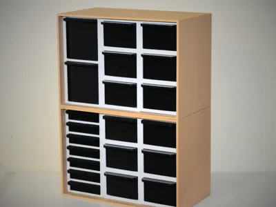 Compact Hardware/Small Parts Organizer