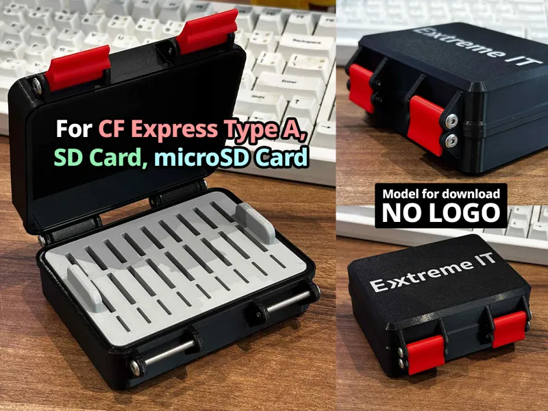 3-in-1 CF Express Type A, microSD, SD Card Holder