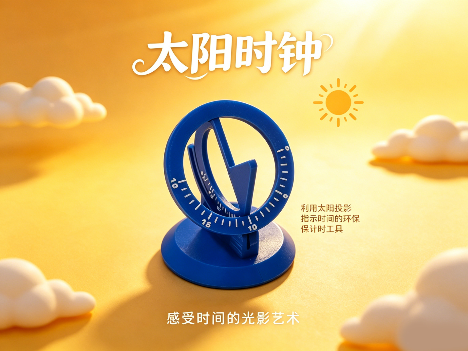 Miniatura 1 do modelo 3D 太阳时钟日冕时钟儿童玩具