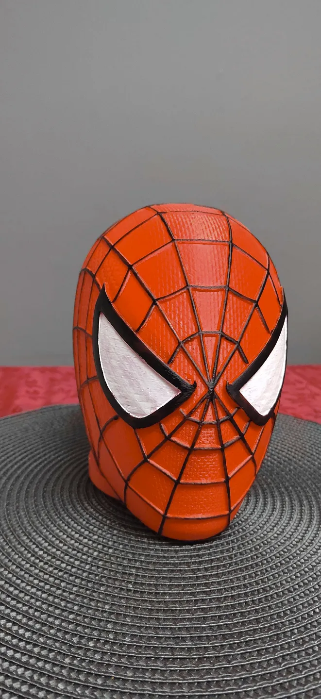 Spiderman head, headphone stand