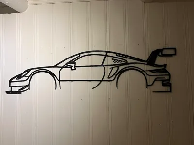 Porsche 911 RSR wall art