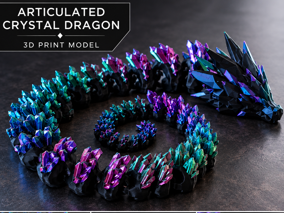 Articulated Crystal Dragon-Fast Cool Looking Flexy - 1