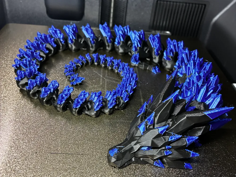 Articulated Crystal Dragon-Fast Cool Looking Flexy - Free 3D Print ...