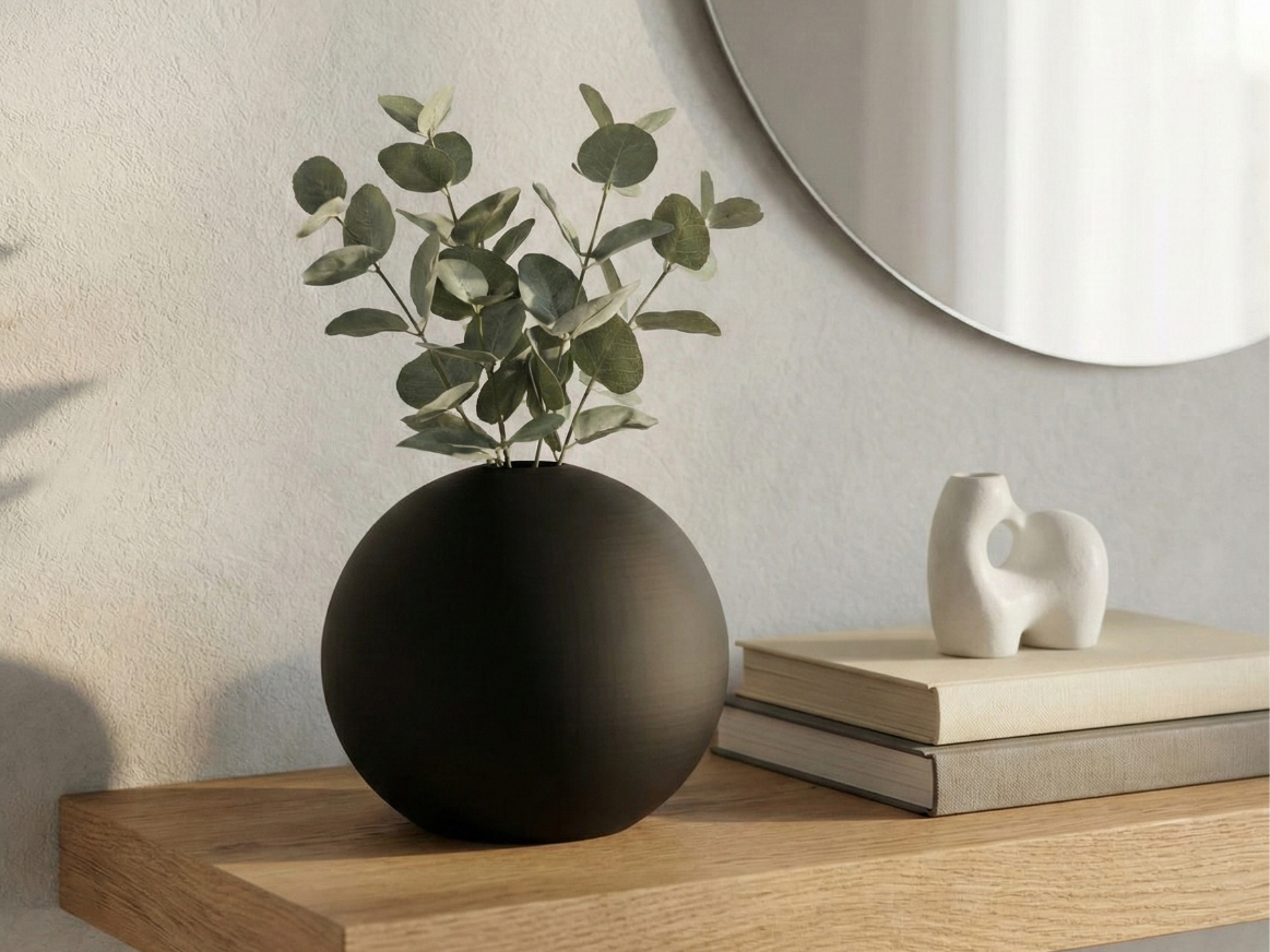 Modern Minimalist "Ball" Deco Vase
