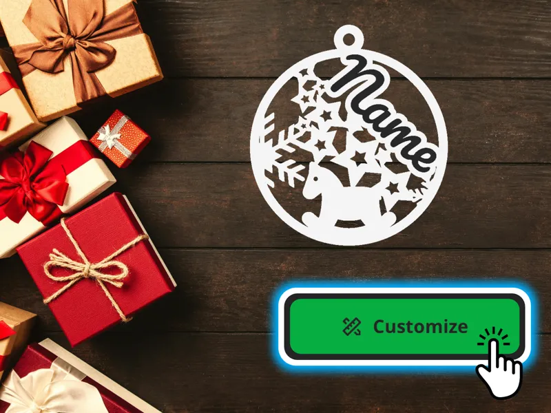 Christmas Name Ornament - Customizable
