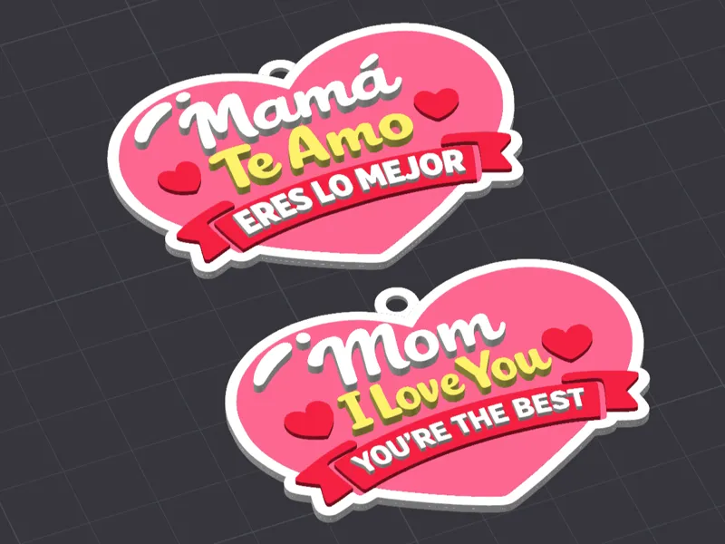 Keychain Mamá and Mom