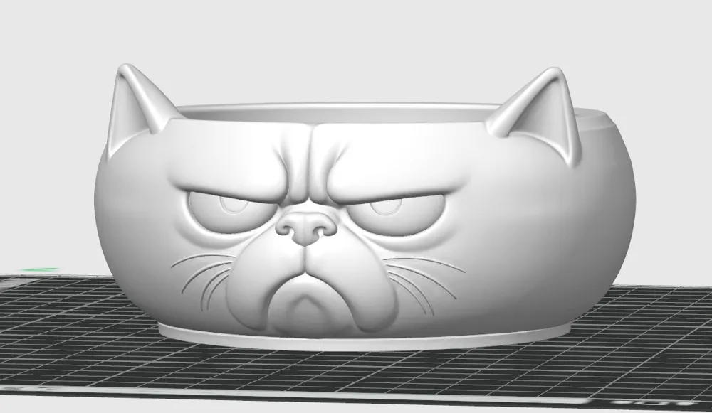 Grumpy Cat Bowl - Free 3D Print Model - MakerWorld