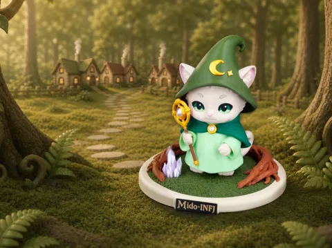 Figura decorativa: Mido · INFJ Cat Astrologer · Original Figurine — referencia de MakerWorld