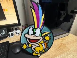 Lemmy Koopa (NO AMS) Mario Decor Wall Art 