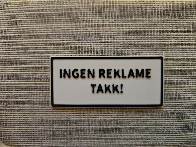Ingen reklame, takk - Norsk no junk mail 