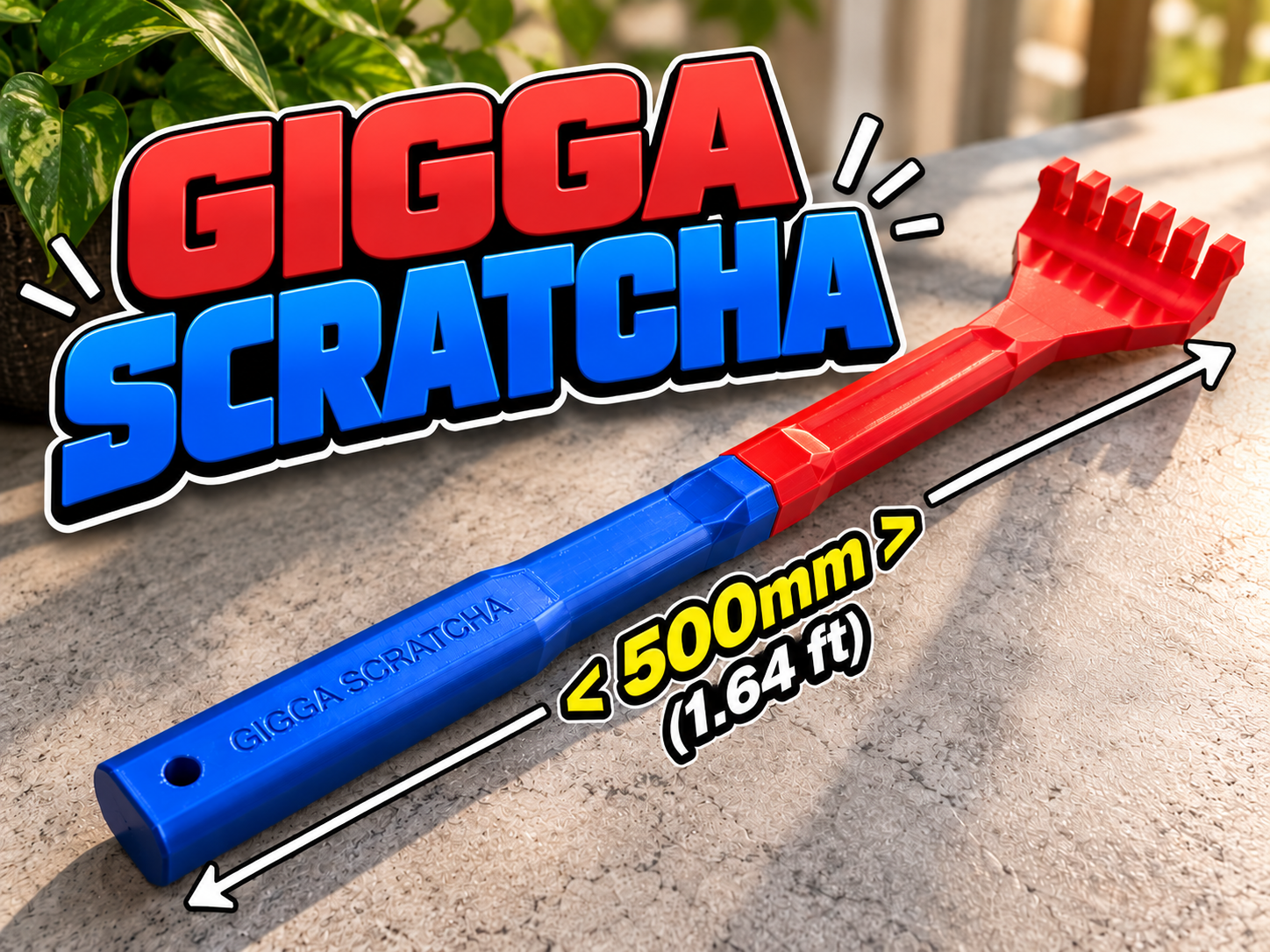 GIGGA SCRATCHA - Extra-Long 500mm Back Scratcher - 1
