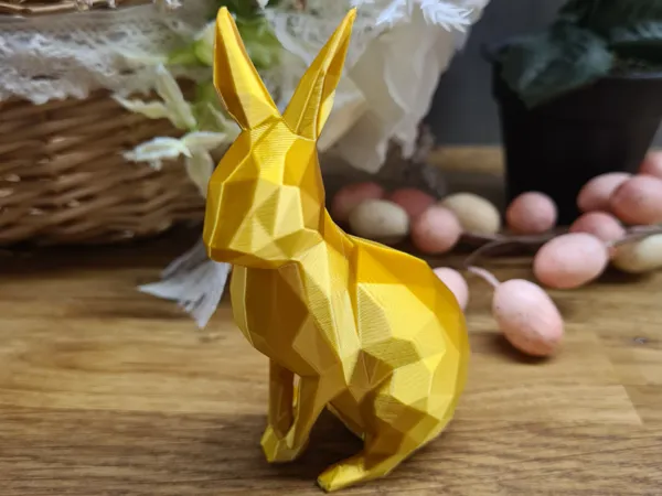 Lapin de Pâques décoratif low poly
