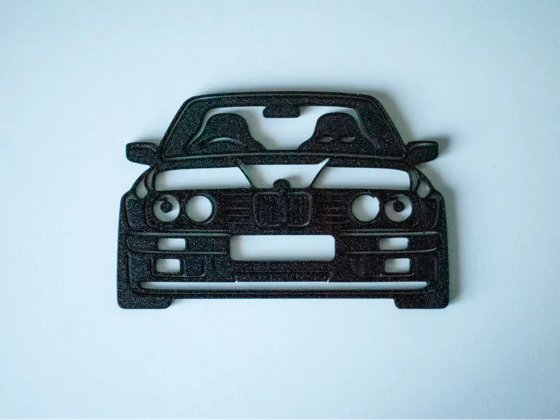 BMW E30 Front 3D Wall Art Classic Automotive Decor