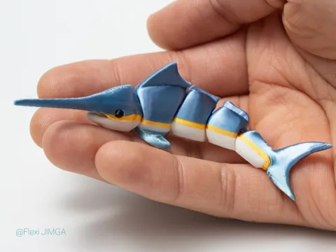 Mini Swordfish – Articulated & Keychain view 3