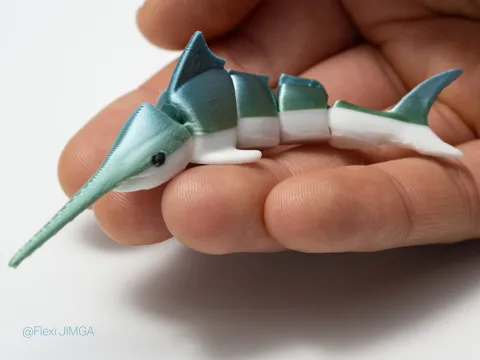 Mini Swordfish – Articulated & Keychain view 4