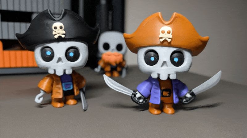Skullbotz Pirate Captain - Modular Desk Toy No AMS