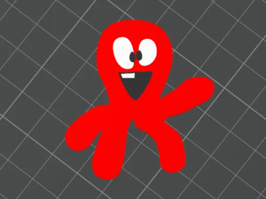 sticker de pulpo de la serie infantil pocoyo