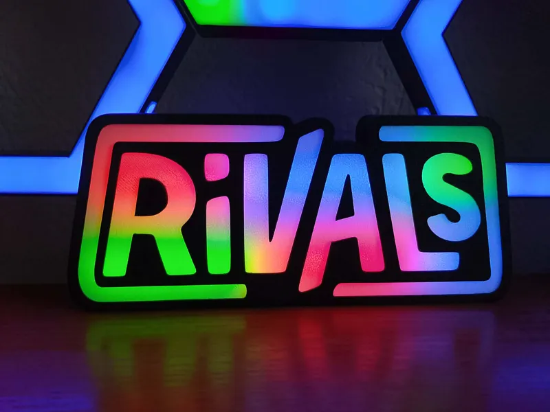 ROBLOX RIVALS RGB – LED Sign 3D