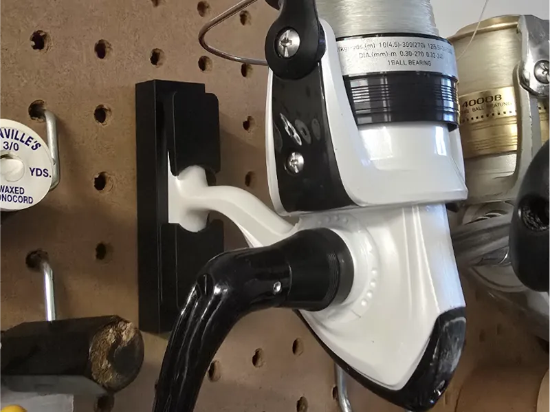 Peg Board Mount for Fishing Reels