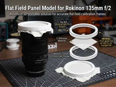 Flat Field Panel Model for Rokinon 135/2