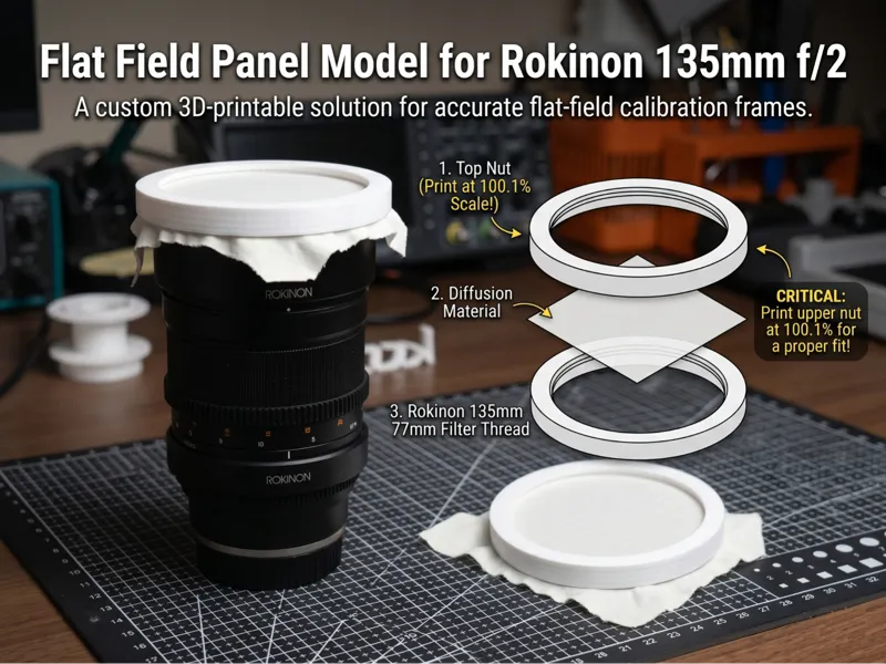 Flat Field Panel Model for Rokinon 135/2