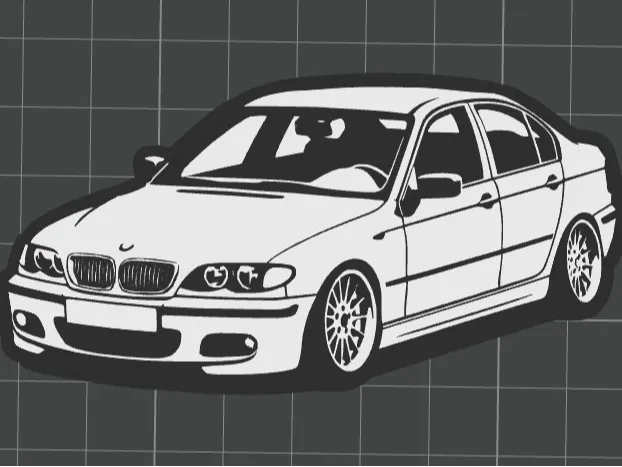 BMW E46 sedan facelift keychain