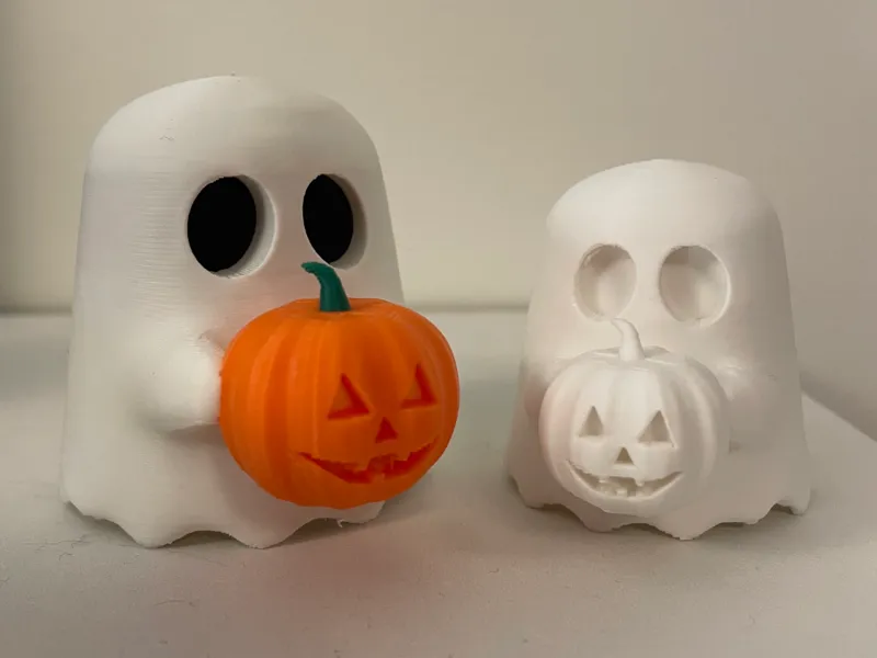 Cute Ghost with Pumpkin