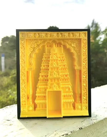 Marco decorativo: Temple Gopuram Wall Decor Frame 2.5D — vista de referencia 4