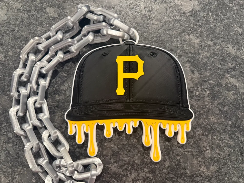 Pittsburgh Pirates Drip Baseball Cap Hype Chain - Free 3D Print Model ...