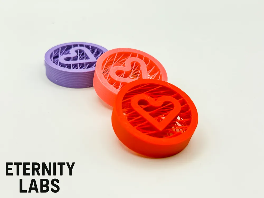 Mini Suspended String Heart Keychain - Free 3D Print Model - MakerWorld