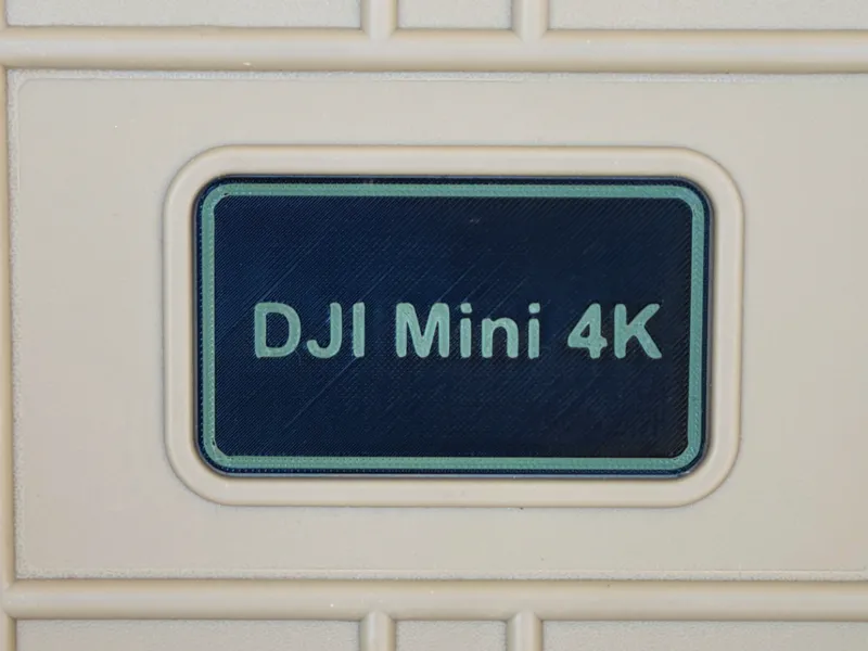 Apache 2800 case Top label plate (DJI Mini 4K)