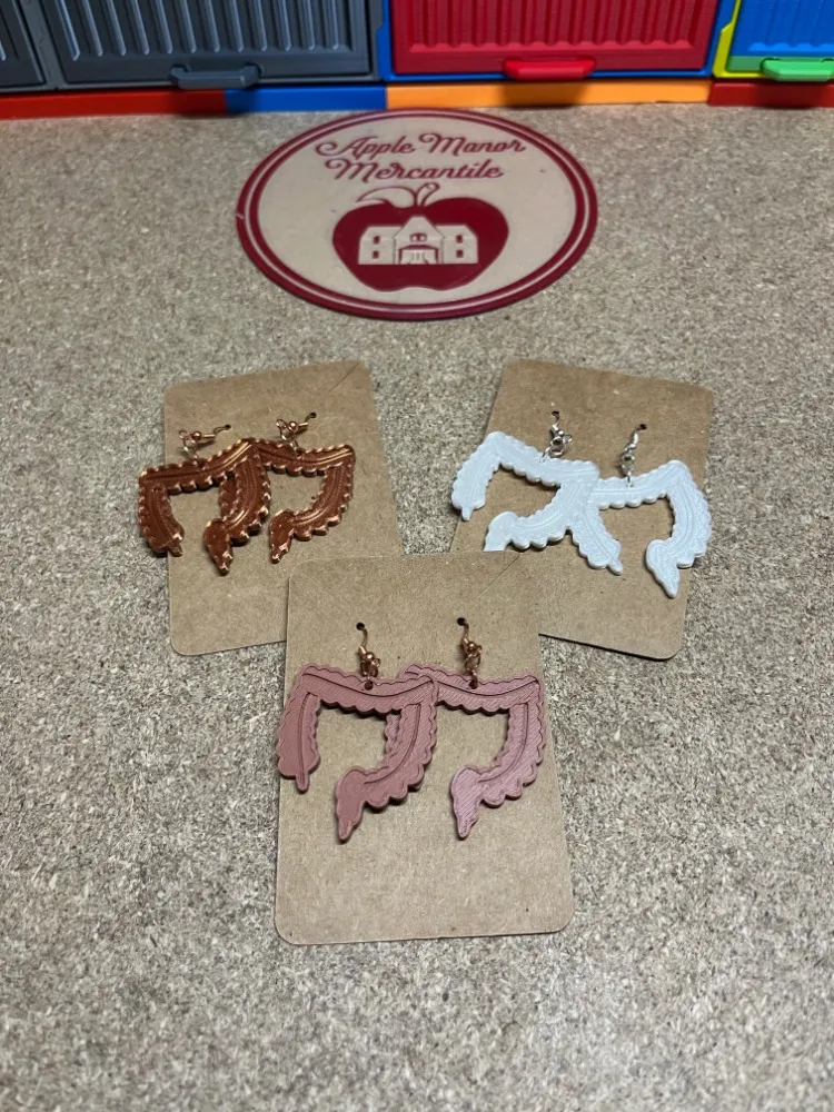 Colon Earrings (Large Intestines) view 2