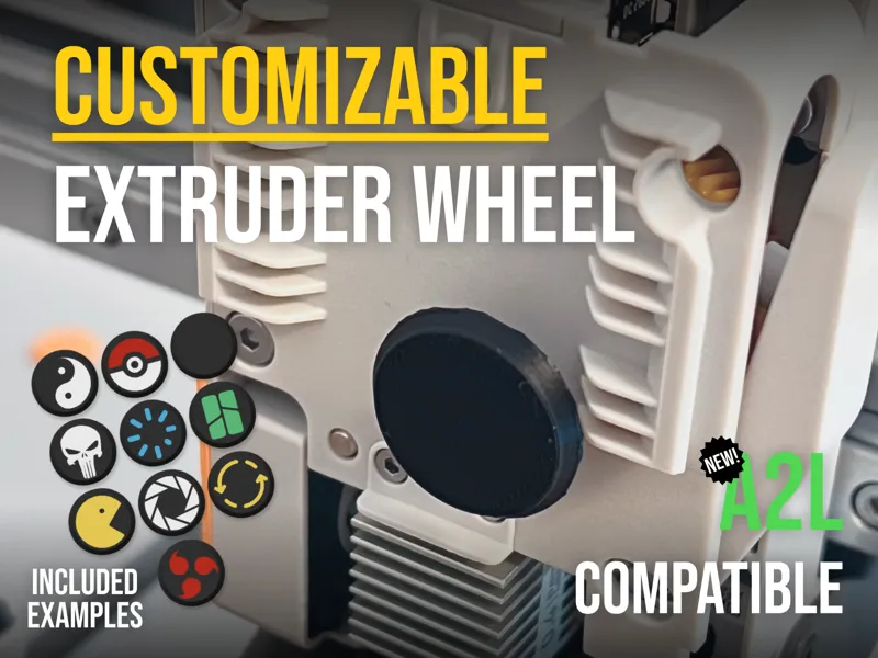 Customizable Extruder Wheel - A1/A2 compatible