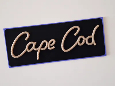 Cape Cod plate Rope sign