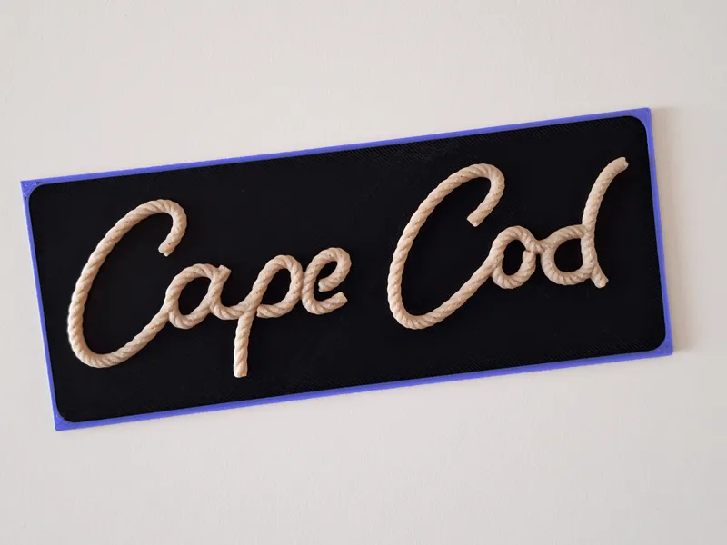 Cape Cod plate Rope sign