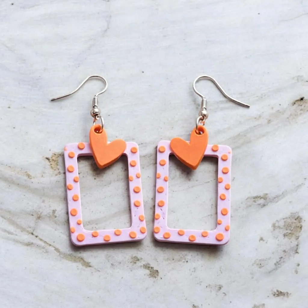 Valentine's Day Earrings Funky Heart Jewlery view 4